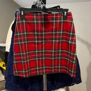 Amazon Red Tartan Mini Skirt